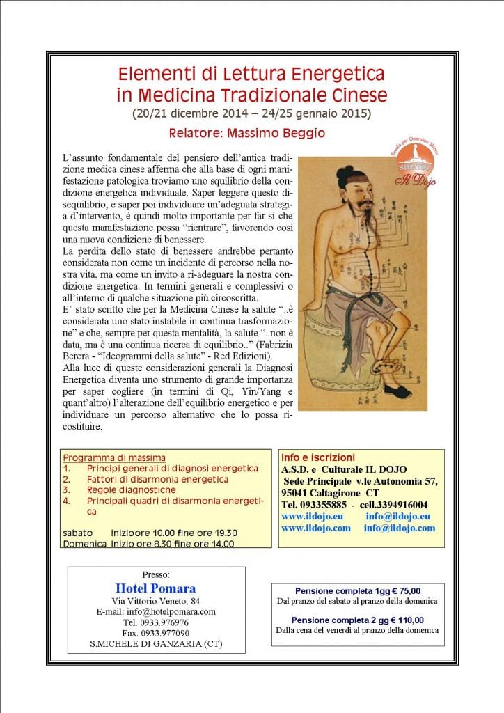 Elementi di Lettura Energetica in Medicina Tradizionale Cinese