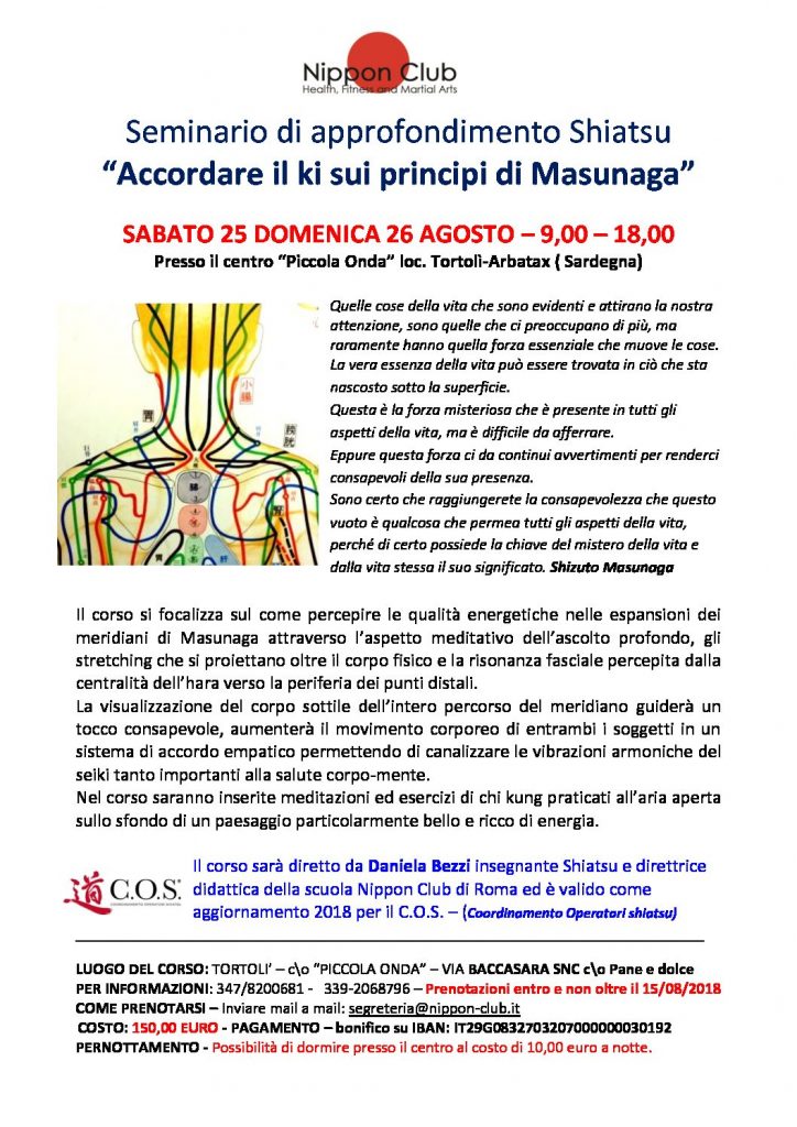 Accordare il Ki sui principi di Masunaga