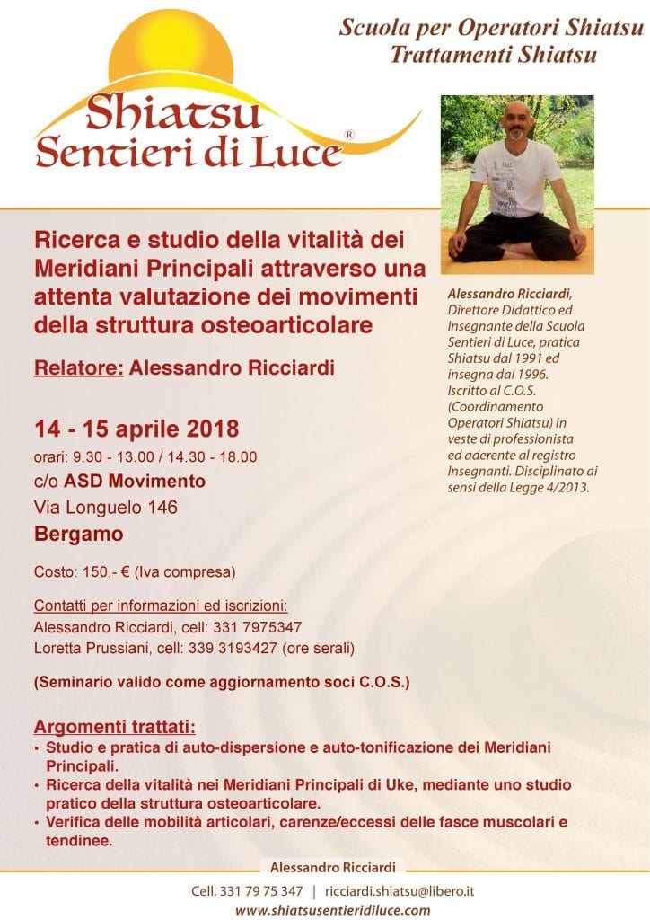 Ricerca e studio della vitalità dei Meridiani Principali attraverso una attenta valutazione dei movimenti della struttura osteoarticolare