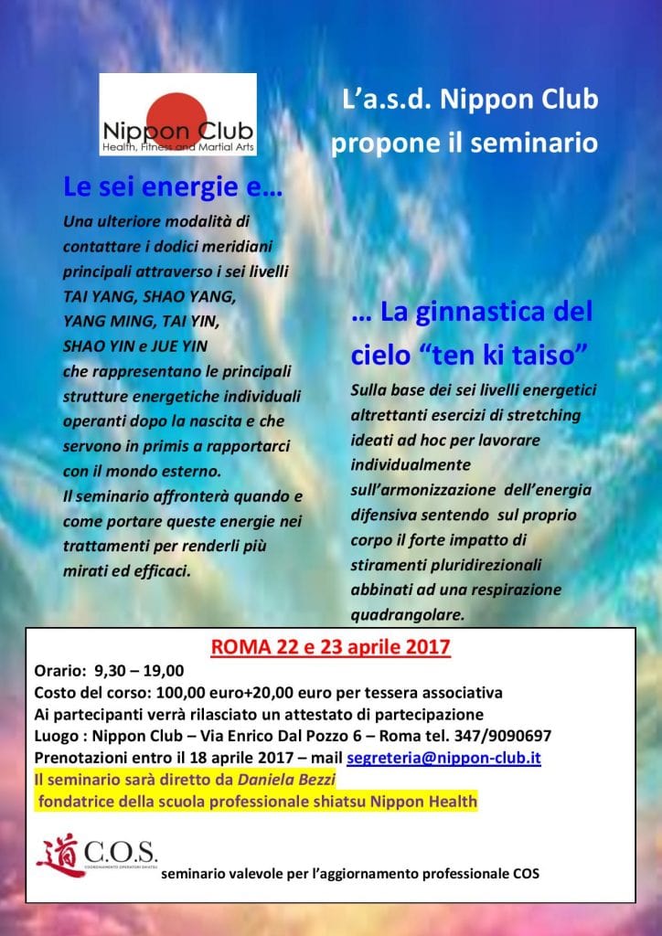 Le sei energie e la ginnastica del cielo “ten ki taiso”