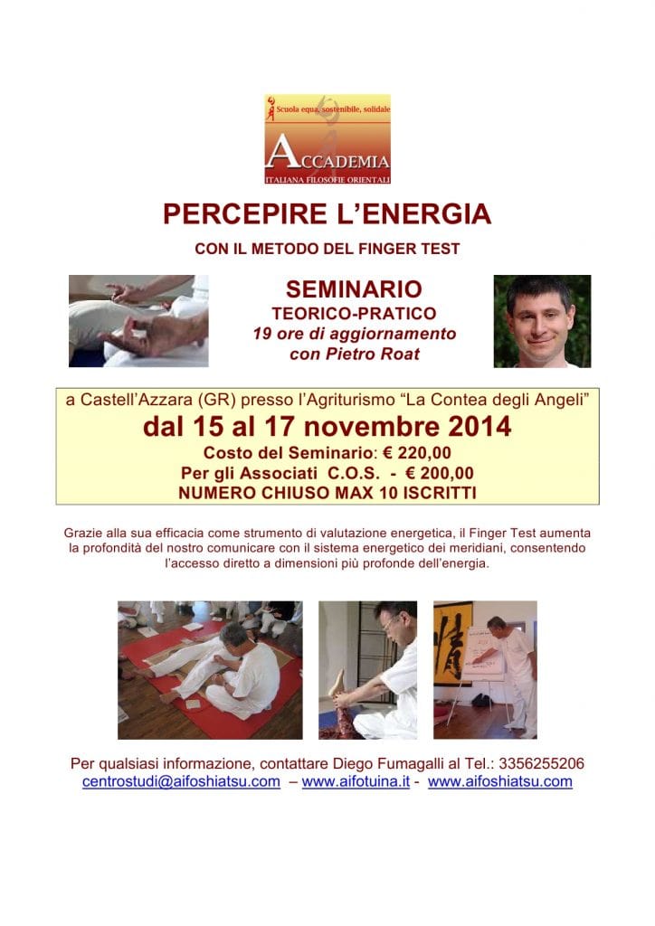 Percepire l’energia con il metodo del finger test