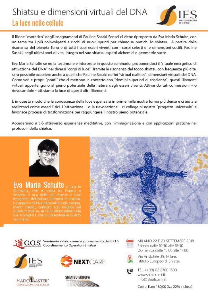 Shiatsu e dimensioni virtuali nel DNA – La luce nelle cellule