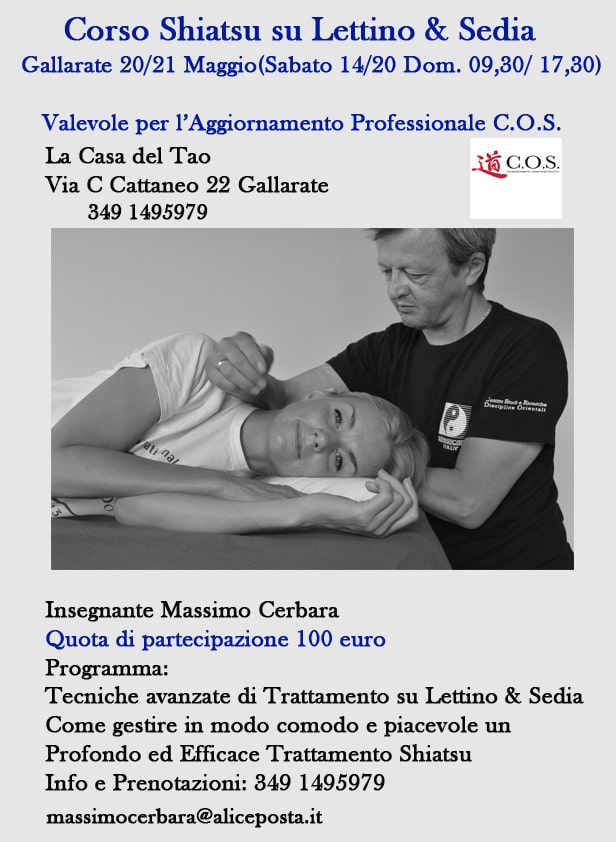 Shiatsu su lettino e sedia