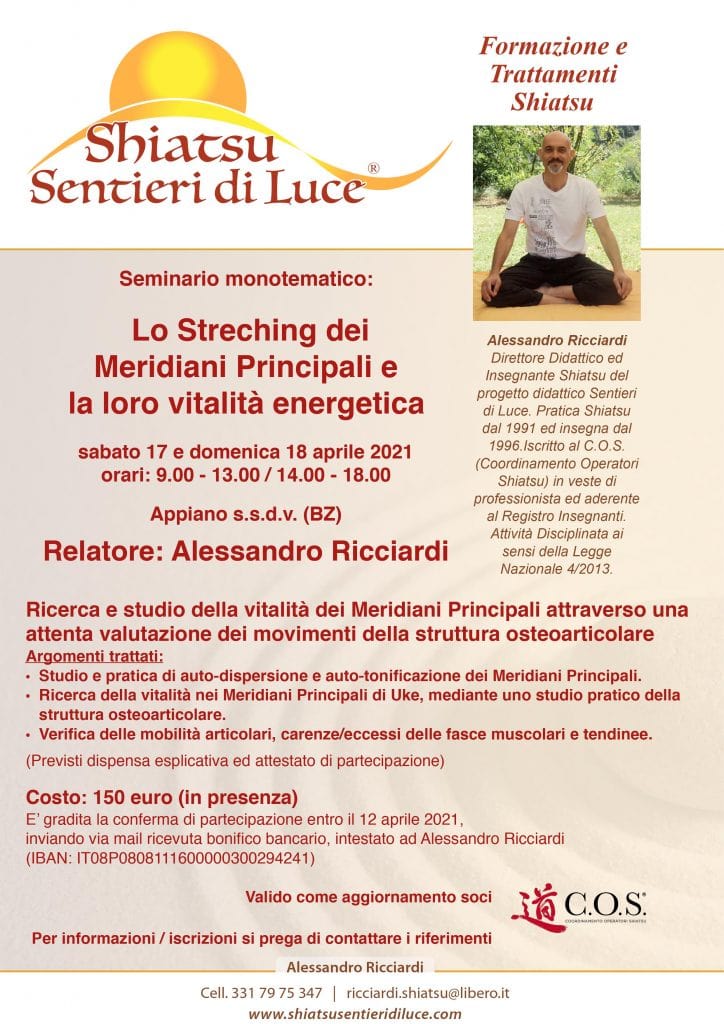 Lo stretching dei meridiani principali e la loro vitalità energetica