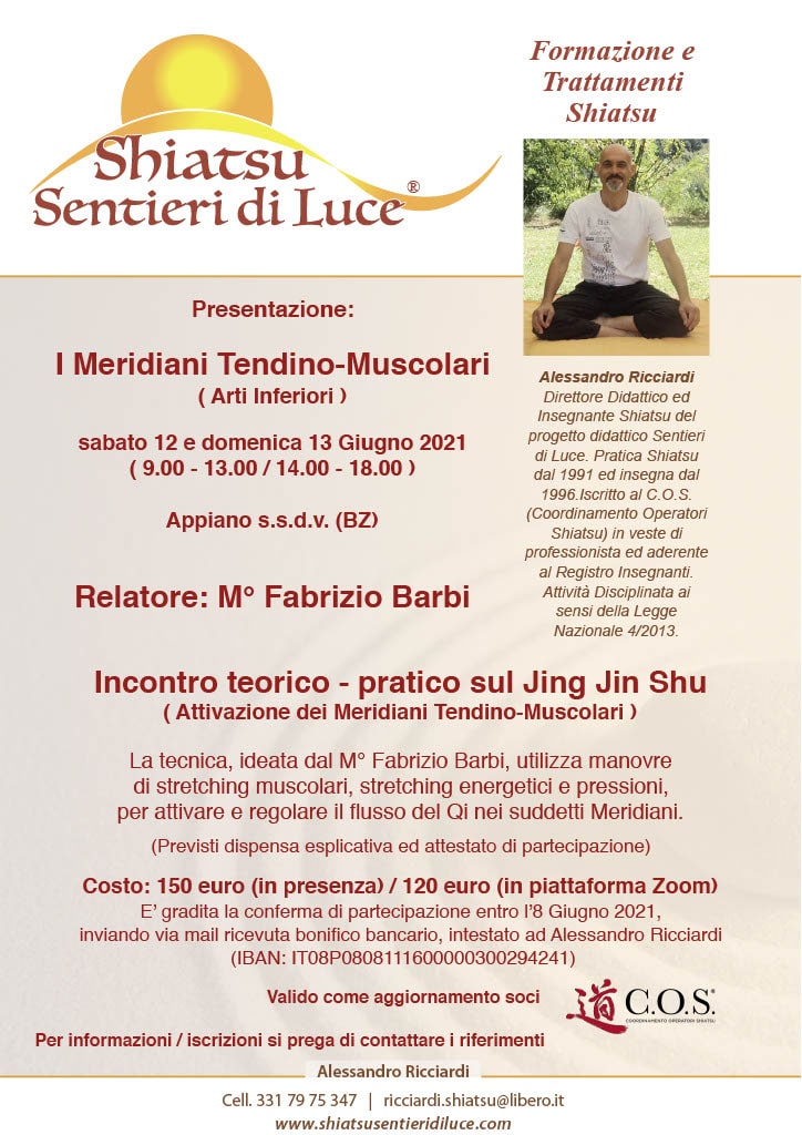 I Meridiani Tendino-Muscolari (arti inferiori)